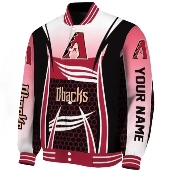 customized arizona diamondbacks mesh effect red black varsity jacket best selling