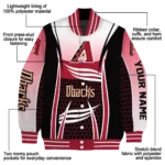 customized arizona diamondbacks mesh effect red black varsity jacket best selling