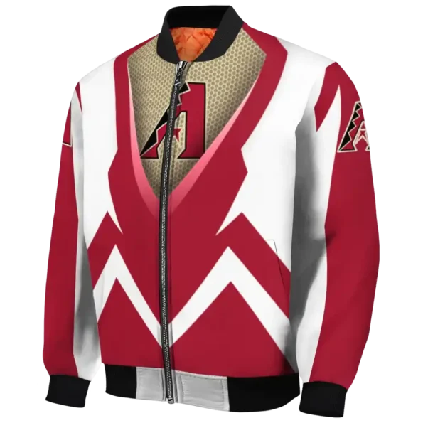 customized arizona diamondbacks v stripes red white bomber jacket best selling.webp
