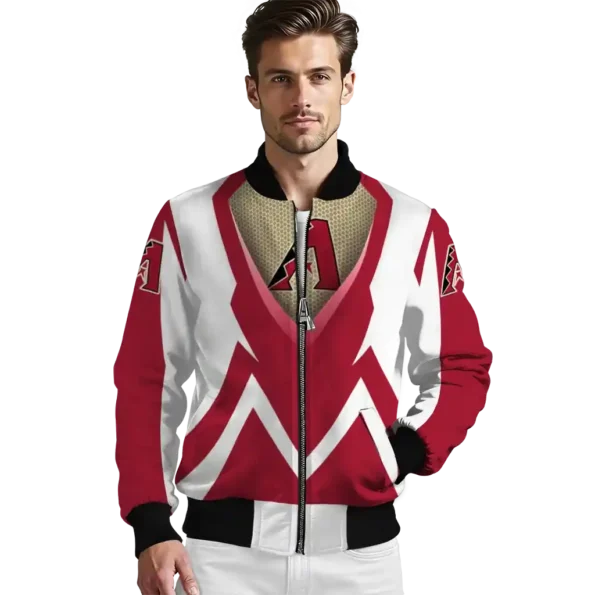 customized arizona diamondbacks v stripes red white bomber jacket high quality.webp