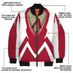 customized arizona diamondbacks v stripes red white bomber jacket best selling.webp