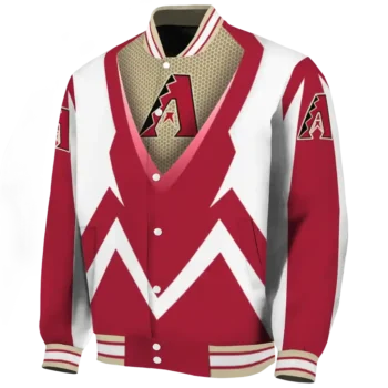 customized arizona diamondbacks v stripes red white varsity jacket best selling