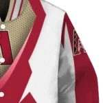 customized arizona diamondbacks v stripes red white varsity jacket best selling