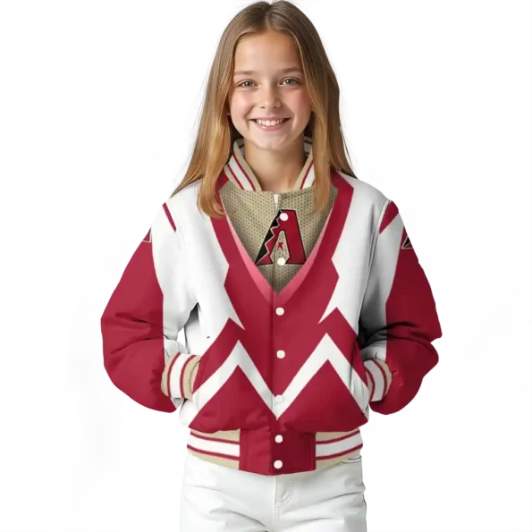 customized arizona diamondbacks v stripes red white varsity jacket top rated