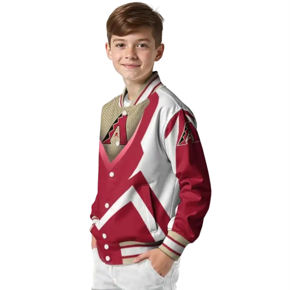 customized arizona diamondbacks v stripes red white varsity jacket trendy