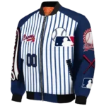 customized atlanta braves eagle baseball navy white bomber jacket best selling.webp