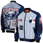 customized atlanta braves eagle baseball navy white bomber jacket best selling.webp