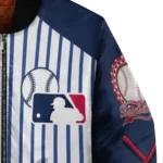 customized atlanta braves eagle baseball navy white bomber jacket best selling.webp