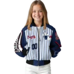 customized atlanta braves eagle baseball navy white bomber jacket best selling.webp