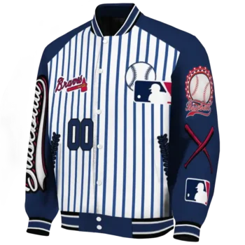 customized atlanta braves eagle baseball navy white varsity jacket best selling