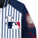 customized atlanta braves eagle baseball navy white varsity jacket best selling