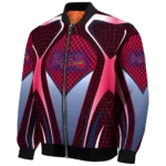 customized atlanta braves mesh chest red crocs black bomber jacket best selling