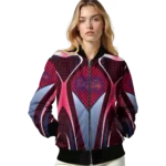 customized atlanta braves mesh chest red crocs black bomber jacket best selling