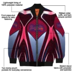 customized atlanta braves mesh chest red crocs black bomber jacket best selling