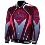 customized atlanta braves mesh chest red crocs black varsity jacket best selling