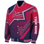 customized atlanta braves star burst navy varsity jacket best selling