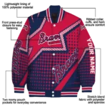 customized atlanta braves star burst navy varsity jacket best selling