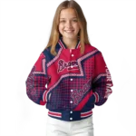 customized atlanta braves star burst navy varsity jacket best selling