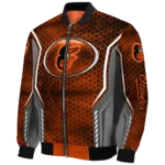 customized baltimore orioles power plate orange bomber jacket best selling