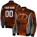 customized baltimore orioles power plate orange bomber jacket best selling