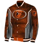 customized baltimore orioles power plate orange varsity jacket best selling