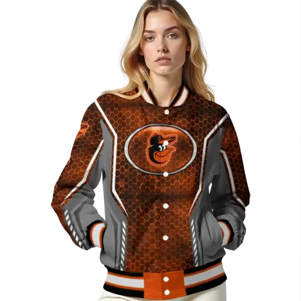 customized baltimore orioles power plate orange varsity jacket latest model