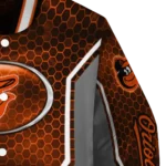 customized baltimore orioles power plate orange varsity jacket best selling
