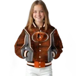 customized baltimore orioles power plate orange varsity jacket best selling