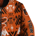 customized baltimore orioles pyramid shapes orange bomber jacket best selling