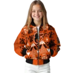 customized baltimore orioles pyramid shapes orange bomber jacket best selling