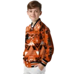 customized baltimore orioles pyramid shapes orange varsity jacket best selling