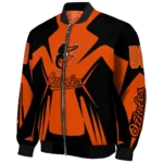 customized baltimore orioles spider mark orange black crocs bomber jacket best selling