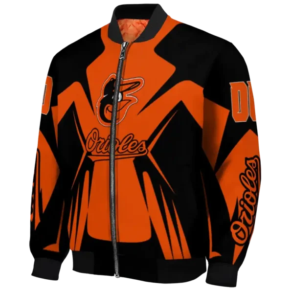 customized baltimore orioles spider mark orange black crocs bomber jacket best selling