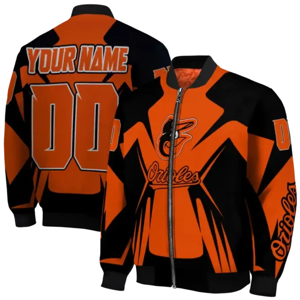 customized baltimore orioles spider mark orange black crocs bomber jacket fashion forward