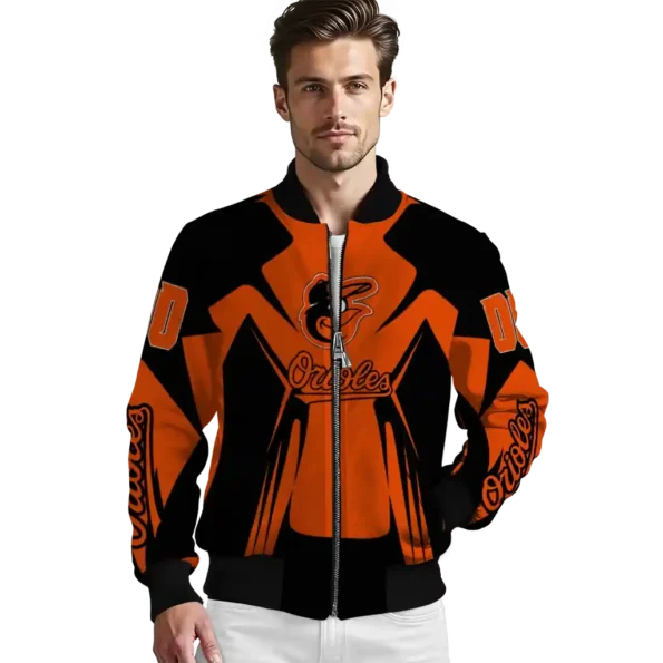 customized baltimore orioles spider mark orange black crocs bomber jacket high quality