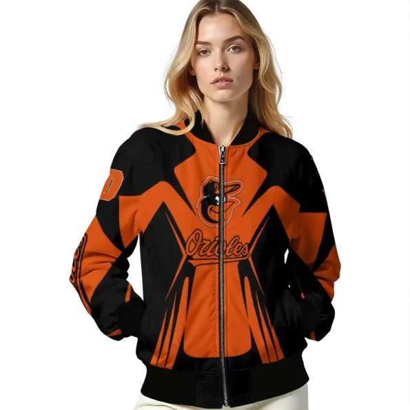 customized baltimore orioles spider mark orange black crocs bomber jacket latest model