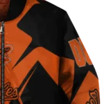 customized baltimore orioles spider mark orange black crocs bomber jacket best selling