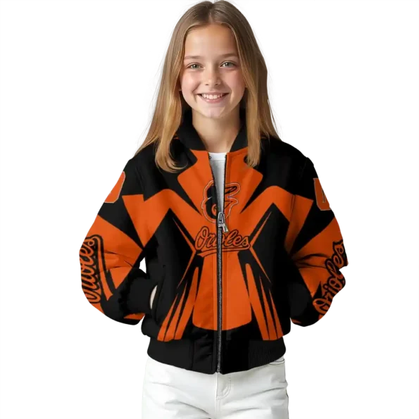 customized baltimore orioles spider mark orange black crocs bomber jacket top rated