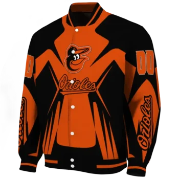 customized baltimore orioles spider mark orange black crocs varsity jacket best selling