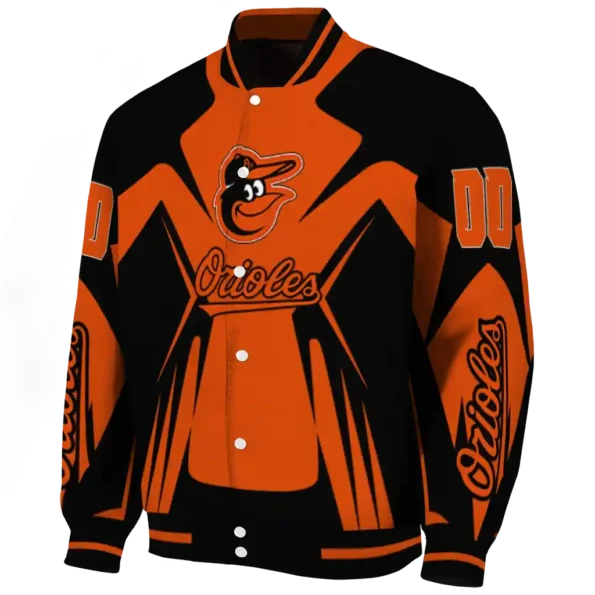 customized baltimore orioles spider mark orange black crocs varsity jacket best selling