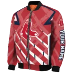 customized boston red sox chevron angles red bomber jacket best selling