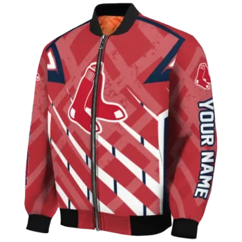 customized boston red sox chevron angles red bomber jacket best selling