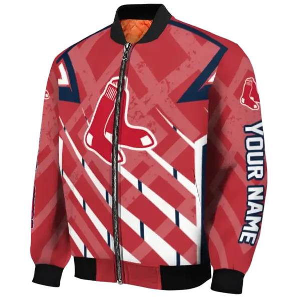 customized boston red sox chevron angles red bomber jacket best selling
