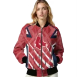 customized boston red sox chevron angles red bomber jacket best selling