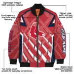 customized boston red sox chevron angles red bomber jacket best selling
