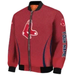 customized boston red sox chevron arrow red bomber jacket best selling