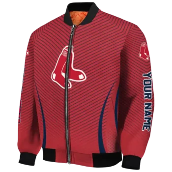 customized boston red sox chevron arrow red bomber jacket best selling