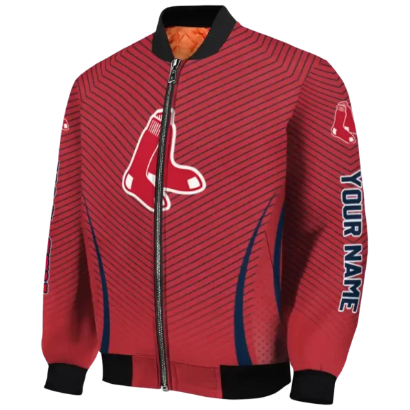 customized boston red sox chevron arrow red bomber jacket best selling