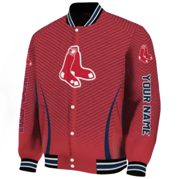 customized boston red sox chevron arrow red varsity jacket best selling