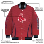 customized boston red sox chevron arrow red varsity jacket best selling